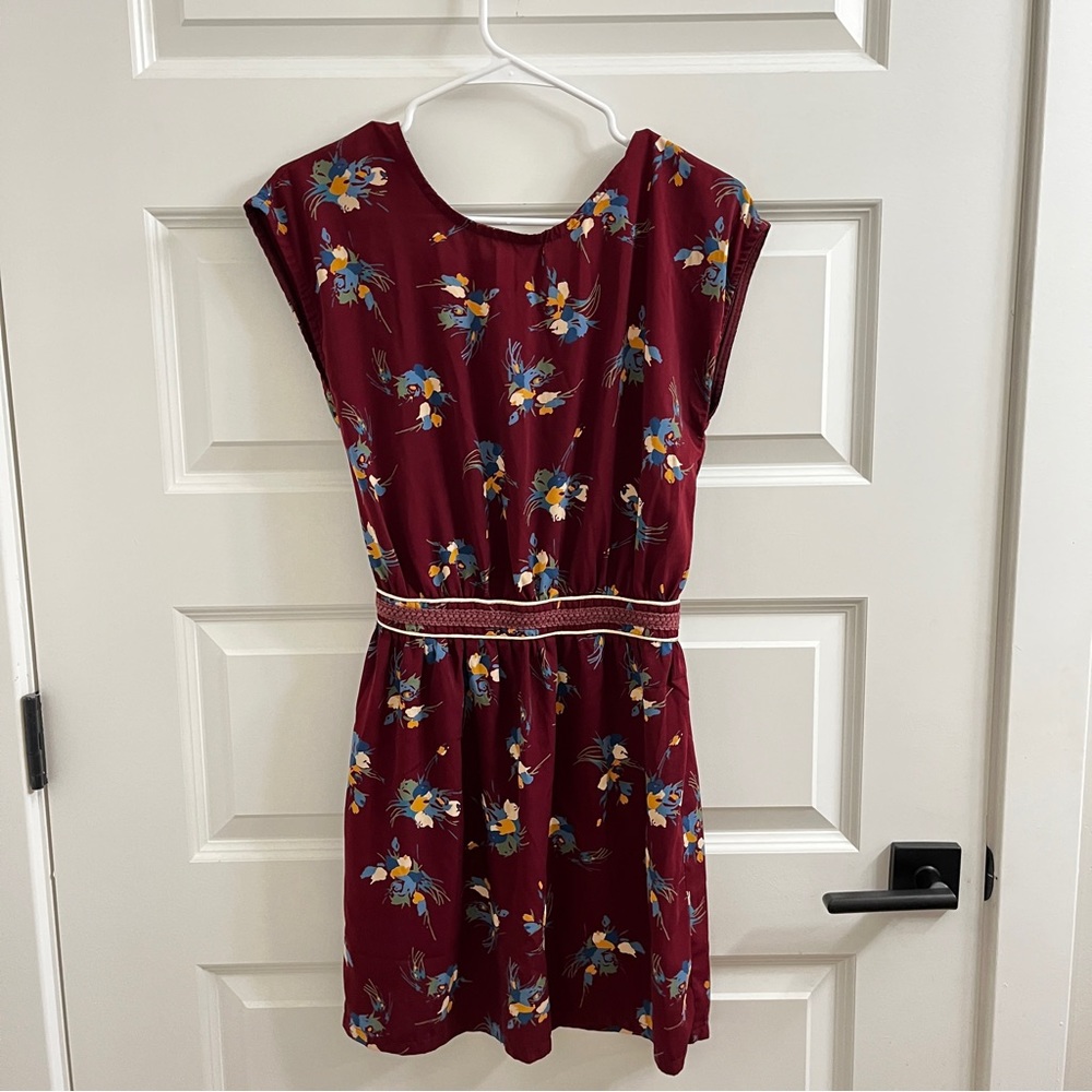 Opullence Paris burgundy floral dress - Excellent condition